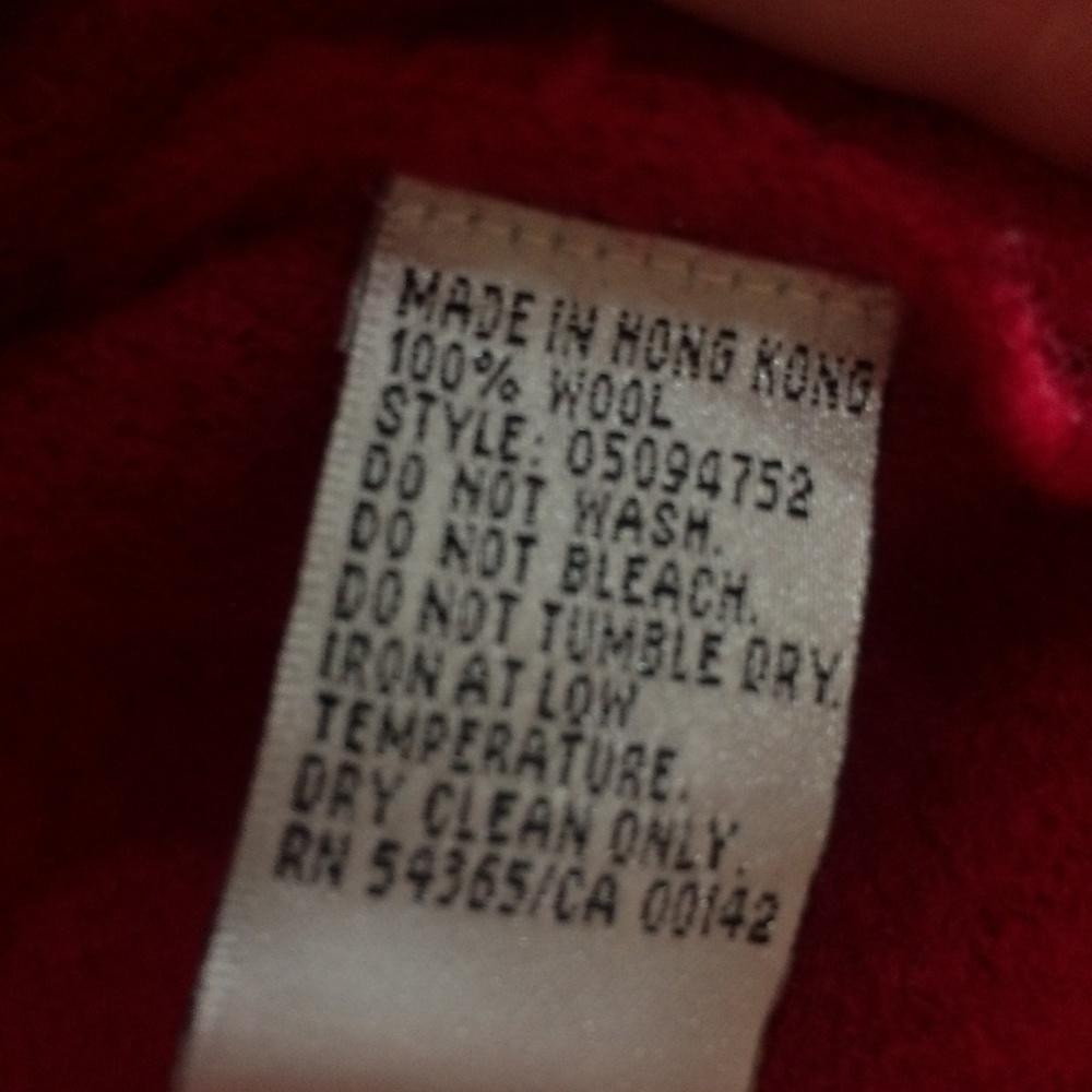 Classic Red Boiled Wool Zip Jacket - image 5